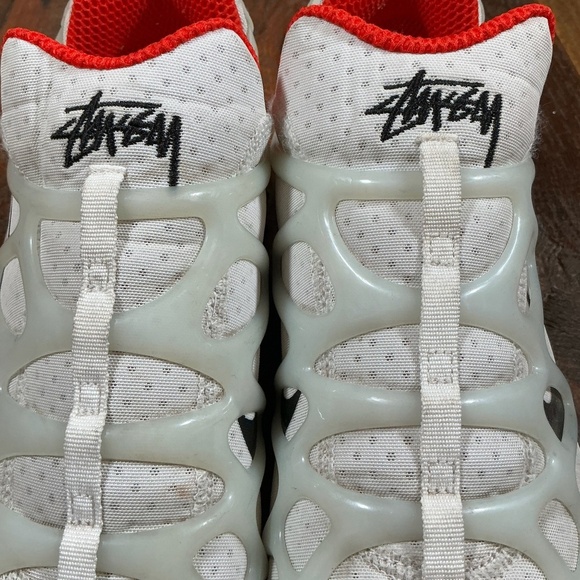 Nike x Stüssy Zoom Spiridon Cage 2 White Red Sneakers Men’s Size 13 - Picture 14 of 16